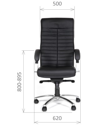 Кресло офисное CHAIRMAN 480 Экокожа премиум черная в Абакане - изображение 1